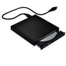 Externá USB 2.0 DVD-R a CD-RW zapisovačka/čítačka kompatibilná s Windows 2000/XP/Vista/Windows 7 -- čierna