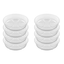 8 Pack Clear Plant Saucer 12 Inch Plastic Plant Saucers Durable Thicker Plant Tray Flower Pot for Indoor Outdoor Garden