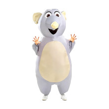 Erwachsene Maus Aufblasbares Kostüm Halloween Blow Up-Grau