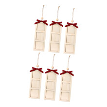 6Pcs Farmhouses Wood Picture Frames Holiday Ornaments For
