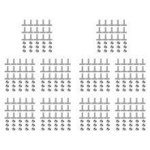 150Pcs T Slot Bolt Replacement,M8 X 20 Screws, A2-70 Rail Track Screws Track Nuts with 15 Flange Nut