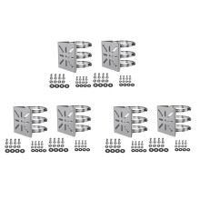 6Pcs Universal Wall Mounting Bracket with 6 Loops, Stainless Steel Vertical Pole Mount Adapter for CCTV Security Camera