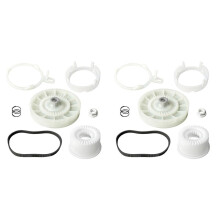 2X W10721967 Washer Pulley Clutch Kit, W10006384 Washer Drive Belt Replacement Kit for