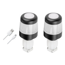 Road Bike Handlebar Safety Light Cycling LED-black and white