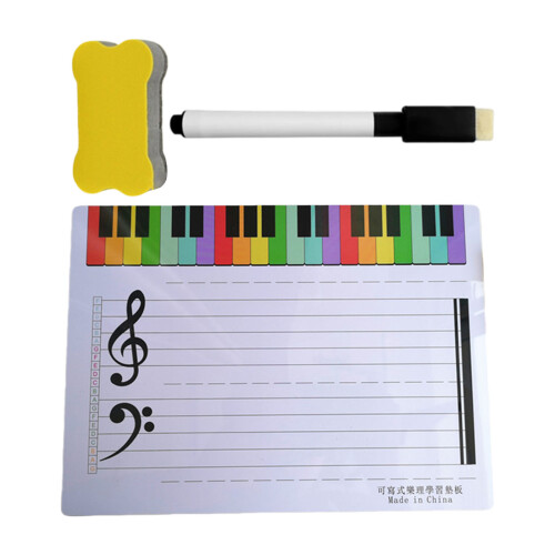 Faltbares Whiteboard für Musikunterricht mit Stablinien,