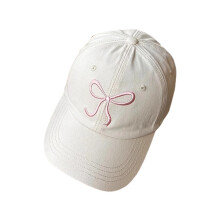 Leuke honkbalhoed met strikaccent voor tienermeisjes-Beige