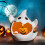 Halloween Ghost Candlestick Ceramic Pumpkin Lantern 5