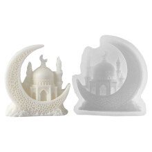 Reusable Creative Lunar Candle Silicone Mold Fast Release-5442
