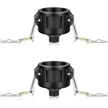 2 Stuks 275 330 Gallon IBC Tote-Fittingenadapter 2 Inch Tote Tank-Afvoeradapter met Camlock-Tuinslangaansluiting