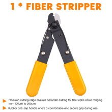 Single Hole Fiber Optic Stripper,125um-250um Adjustable Fiber Stripper for Working Technicians,Electricians,Installers