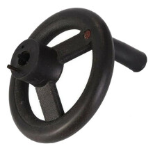 1 Jeu de Fraiseuses de Haute Qualité, Volant Manuel en Plastique Noir à Alimentation Fine et 3 Boutons de Marche Arrière B125 + 126 Bridgeport Mill