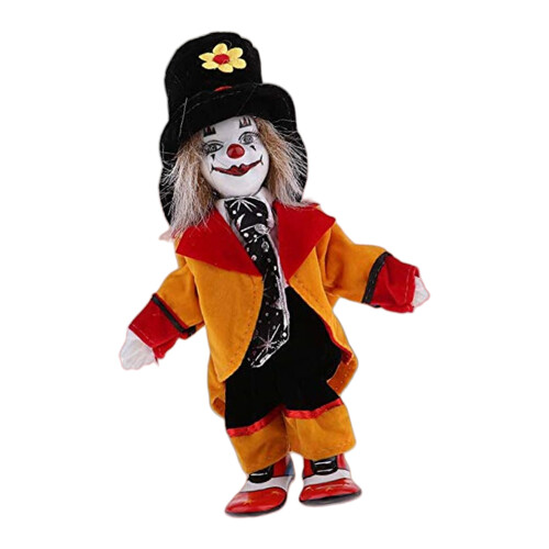 Levendigheid Clown Standbeeld Circus Thema Ontwerp Decoratief