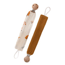 Baby-Beißring-Clip aus Bio-Baumwolle, langlebiger-J