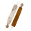 Reusable Infant Pacifier Leash Soft Crinkle Natural Wood-L 1