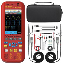 BSIDE 2 Channels Handheld Oscilloscope Multimeter, 50MHz Bandwidth, 20000 Counts Rechargeable DDS Generator, for DIY