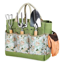 Gardening Tools 9-Piece Heavy Duty Garden Hand Tools with Garden Tools Organizer Handbag, Rust-Proof Garden Tool Set