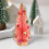 Red Plastic Christmas Trees Tabletop Decor 10pc 4
