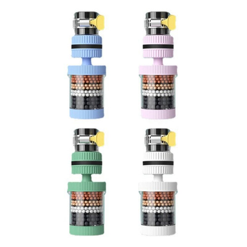 4 Pcs Six-Layer -Proof Universal Removable and Washable Kitchen Extended Rotatable Faucet Filter