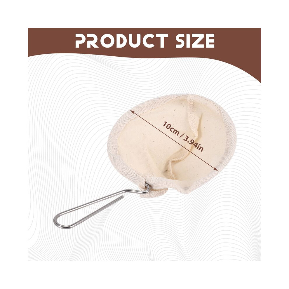 4Pcs Flannel Cloth Coffee Filter Strainers Reusable Coffee Dripper With Handle Handmade Coffee Accessories For Home Use 4711448391907