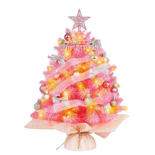 Mini Christmas Tree Set Silver 18 Inch Tabletop 1