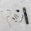 Single Set Sadel Headless Elgitarr Bridge Bakstycke med Skiftnyckel för Headless Elgitarr Svart 4