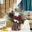 Mini Pre-Lit Christmas Tree with Berries Pinecones Flocked 5