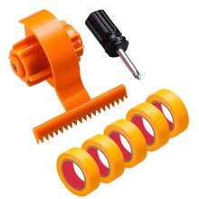 Masking Tape Dispenser, Masking Paint Tape Applicator W Scale, Adjustable Width for Wall Door Window (with 5 Roll Tape)