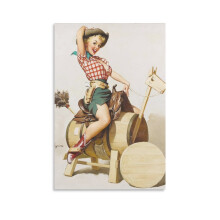 Prionta Canbháis Seanré de Chailín Pin-Up sna 1950idí 12x18 orlach