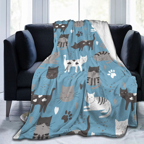 Κουβέρτα από φλις Cats Paws 18x18 εκ.