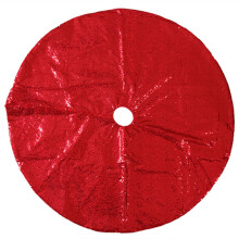 Weihnachtsbaumdecke mit Pailletten, 90 cm, Rot