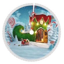 Christmas Tree Skirt 48 Inch Rustic Holiday Decor