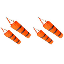 Orangefarbene Windsäcke, 80 cm, 4er-Pack, Oxford-Gewebe