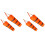 Orangefarbene Windsäcke, 80 cm, 4er-Pack, Oxford-Gewebe 1