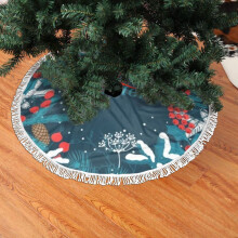 Weihnachtsbaumrock mit Fransen und Spitze, 76 cm (30 Zoll)