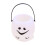 Halloween pumpkin bucket white reusable candy holder 1