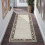 Runner Rug Beige Bordered Non-Slip 2x6 Ft 1