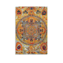 Impressão em tela mandala tibetana Thangka 8x12 pol.