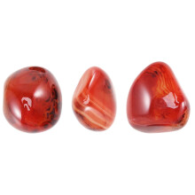 Sardonyx-Achat-Sorgensteine, 3 Stück
