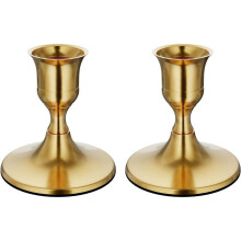 Castiçais Cônicos, Castiçais de Metal Vintage para Peça Central de Mesa de Sala de Jantar ou Decoração de Festa de Casamento, B