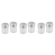(Set of 6) Dredge Shakers 10 Oz, Stainless Steel Spice Shakers Baking/Cooking