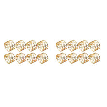16 Peças de Suporte de Anel de Guardanapo de Malha Redonda, Conjunto de Mesa Adequado para OcasiõEs Casuais ou Formais e Festas de Casamento