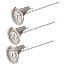 Handliche 8 Zoll Sonde Frittieren Fleisch Truthahn Thermometer mit 2 Zoll Zifferblatt Edelstahl (3 Stück)