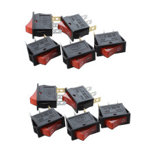 10 Stueck AC 16A/ 250V 20A/ 125V Rotlicht Beleuchtete Off/ SPST Boot Wippschalter