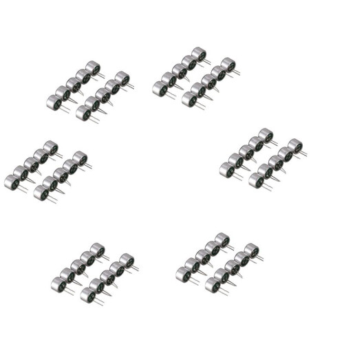 60 PCS 9.7mm x 7mm 2 Pin MIC Capsule Electret Condenser Miniphone