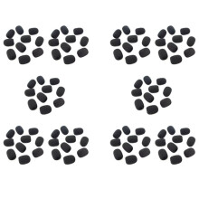1000Pcs Microphone Headset Grill Windshield Sponge Foam Black Mic Cover 30mmx8mm