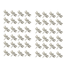 48 Pcs Dragonfly Napkin Rings, Zinc Alloy Napkin Buckle Silver Napkin Ring for Hotel Wedding Holiday Table Dinner Party