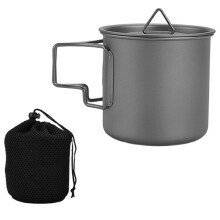 Camping Ultraleichter Titan-Wasserbecher, Picknick-Wasser, Kaffeebecher, Bierbecher, 380 Ml