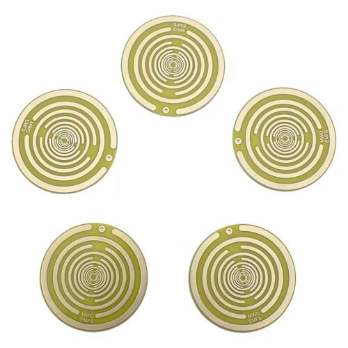 5PCS Polarization  Disk MWO Optical Disk Multi-Wave Oscillator Ornaments Lakhovsky  Disc Pendant Yellow