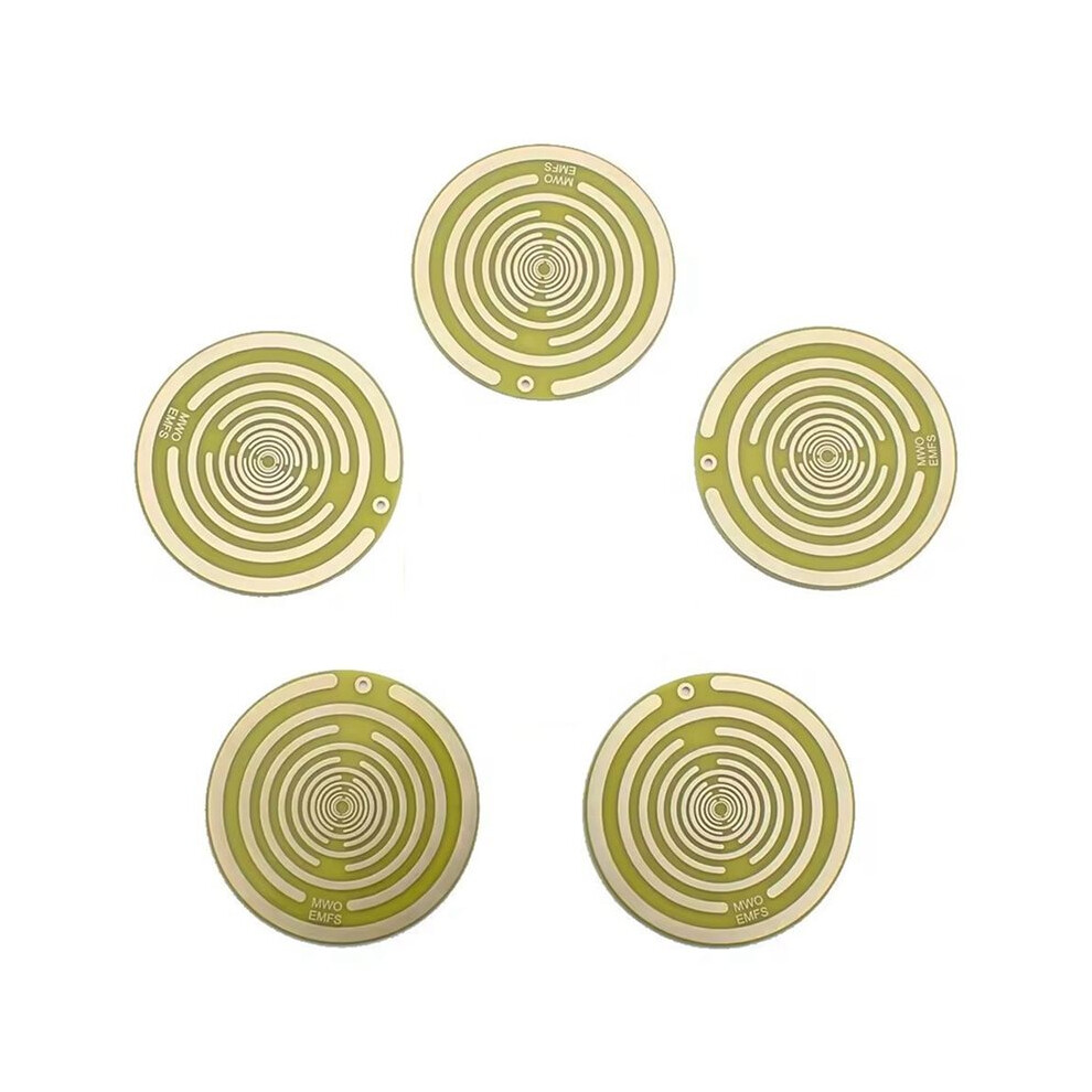 Melitt Yellow 5Pcs Polarization Disk Mwo Optical Disk Multi-Wave Oscillator Ornaments Lakhovsky Disc Pendant