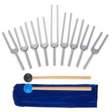 Tuning Forks for Healing Chakra Balancing,9Pcs Kit with Hammer and Bag for Yoga,and  Work,Meditation Accessories